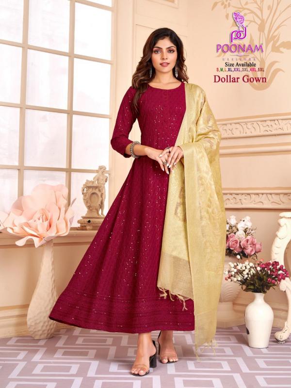 Poonam Dollar Gown Exclusive Gown With Dupatta Edition